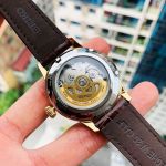 Seiko Presage Automatic Mặt Tròn Màu Trắng Dây Da Màu Nâu Lịch Ngày SRPB44J1