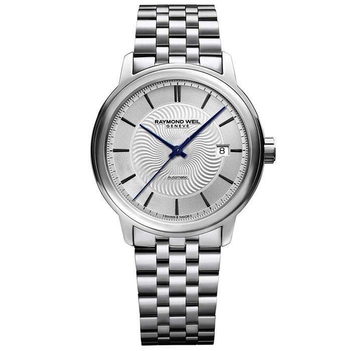 Raymond Weil Maestro Automatic Mặt Tròn Dây Kim Loại Màu Bạc Lịch Ngày 2237-ST-65001