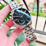 Maurice Lacroix Pontos De Marche Automatic Mặt Tròn Màu Đen Dây Kim Loại Màu Bạc Lịch Ngày PT6168-SS002-331