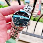 Maurice Lacroix Pontos De Marche Automatic Mặt Tròn Màu Đen Dây Kim Loại Màu Bạc Lịch Ngày PT6168-SS002-331