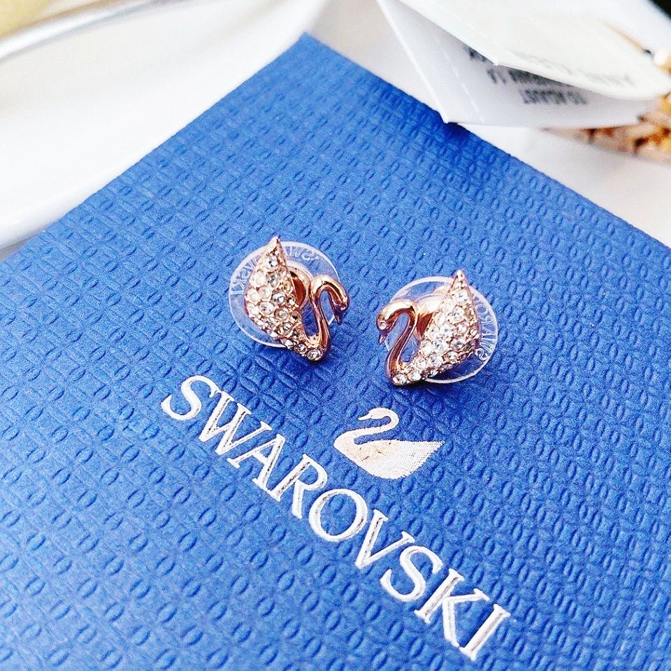 Swarovski Mini Pierced Thiên Nga Màu Vàng Hồng 5144289 xách tay chính hãng  giá rẻ bảo hành dài - Trang sức - Senmix
