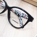 Burberry Cat Eye Màu Đen Gọng Hoạ Tiết BE2278