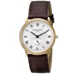 Frederique Constant Slim Line Mặt Tròn Màu Bạc Viền Màu Vàng FC-235M4S5