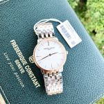 Frederique Constant Demi Vàng Hồng Mặt Tròn Màu Trắng Dây Kim Loại FC-200V5S32B