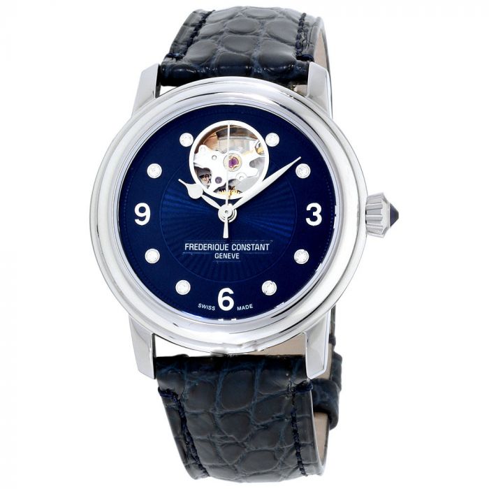 Frederique Constant Heart Beat Automatic Mặt Tròn Dây Da Màu Xanh FC-310HBAND2P6