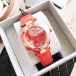 Guess Gc Ladychic Mặt Tròn Dây Da Màu Đỏ Y21005L3