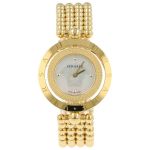 Versace Eon Mặt Tròn Xoay Dây Kim Loại Màu Vàng V79040014