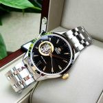 Orient Golden Eye II Open Heart Automatic Mặt Tròn Màu Đen Dây Kim Loại Màu Bạc FAG03002B0