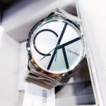 Calvin Klein Minimal Mặt Tròn Dây Kim Loại Màu Bạc K3M211Z6