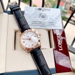 Longines Conquest Classic Automatic Mặt Tròn Màu Bạc Dây Da Màu Đen Lịch Ngày L2.785.8.76.3