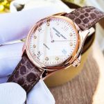 Frederique Constant Refined Specifications Automatic Diamond Mặt Tròn Dây Da Màu Xám Lịch Ngày FC-303LGD3B4