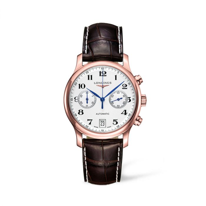 Longines Master Collection Automatic Mặt Tròn Màu Bạc Dây Da Màu Nâu Lịch Ngày L2.669.8.78.3