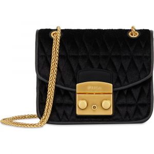 Furla Metropolis Cometa Mini Crossbody Màu Đen Onyx Size 17