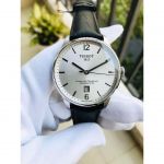 Tissot Chemin des Automatic Mặt Tròn Màu Bạc Dây Da Màu Đen Lịch Ngày T099.407.16.037.00