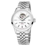 Raymond Weil Freelancer Open Heart Automatic Mặt Tròn Màu Trắng Dây Kim Loại Màu Bạc 2710-ST-30001