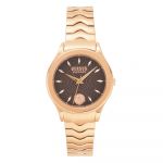 Versus by Versace Mount Pleasant Mặt Tròn Màu Nâu Dây Kim Loại Màu Vàng Hồng VSP561518