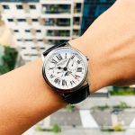 Frederique Constant Persuasion Classics Moon Phase Mặt Tròn Màu Trắng Dây Da Màu Đen Lịch Ngày Thứ FC-270M4P6