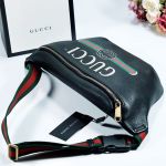 Gucci Bumbag Print Màu Đen Dây Đỏ Pha Xanh 530412 0GCCT