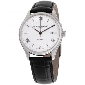 Frederique Constant Classics Automatic Mặt Tròn Màu Bạc Dây Da Màu Đen Lịch Ngày FC-303MS5B6