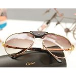 Cartier Santos Lense Tròn Gọng Vàng P00310416