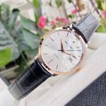 Montblanc Meisterstuck Heritage Automatic Mặt Tròn Màu Bạc Dây Da Màu Đen Lịch Ngày 111624