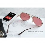 Ray-ban Blaze Aviator Lense Màu Hồng Tráng Gương Gọng Kim Loại Màu Vàng RB3584N 9052/E4