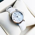 Citizen Mặt Tròn Dây Da Màu Trắng Lịch Ngày EU6080-07D