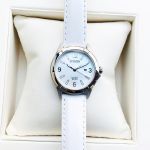 Citizen Mặt Tròn Dây Da Màu Trắng Lịch Ngày EU6080-07D