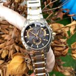 Citizen Perpetual Chrono A-T Demi Mặt Tròn Màu Đen Dây Kim Loại Lịch Ngày Thứ AT4004-52E