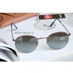 Ray-ban Gradient Lense Tròn Màu Xanh Nâu Gọng Kim Loại RB3447 900396 50-21