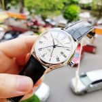 Frederique Constant Classic GMT Automatic Mặt Tròn Màu Bạc Dây Da Màu Đen Lịch Ngày FC-350MC5B6