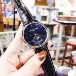 Frederique Constant Manufacture Slim Line Moon Phase Automatic Mặt Tròn Dây Da Màu Xanh Lịch Ngày FC-705N4S6