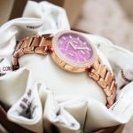 Michael Kors Miyota Mặt Tròn Dây Kim Loại Màu Vàng Hồng Lịch Ngày Thứ MK6430