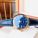 Raymond Weil Maestro Moon Phase Automatic Mặt Tròn Viền Vàng Hồng Dây Da Màu Xanh Lịch Ngày 2239-PC5-00509