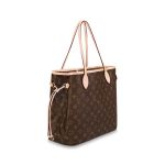 Louis Vuitton Neverfull MM Monogram Màu Nâu Lòng Nâu Kèm Zip Pouch