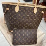 Louis Vuitton Neverfull MM Monogram Màu Nâu Lòng Nâu Kèm Zip Pouch