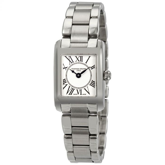 Frederique Constant Carree Mặt Vuông Dây Kim Loại Màu Bạc FC-200MC16B