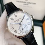 Frederique Constant Horological Smartwatch Mặt Tròn Màu Bạc Dây Da Màu Đen Lịch Ngày FC-285MC5B6