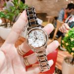 Citizen Silhouette Crystal Demi Vàng Hồng Mặt Tròn Dây Kim Loại Lịch Ngày Thứ FD2016-51A