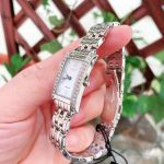 Citizen Silhouette Crystal Mặt Chữ Nhật Màu Trắng Dây Kim Loại Màu Bạc EX1470-51A