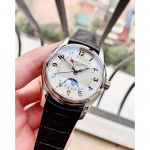 Frederique Constant Runabout Automatic Moon Phase Mặt Tròn Màu Trắng Dây Da Màu Đen Lịch Ngày FC-330RM6B6