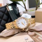 Citizen Quartz Yellow Gold Mặt Khảm Trai Dây Kim Loại Màu Vàng EU6032-51D