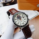 Citizen Brycen Chronograph Mặt Trắng Dây Da Màu Nâu CA0649-06X