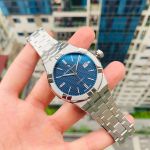 Maurice Lacroix Aikon Gents Automatic Mặt Tròn Màu Xanh Dây Kim Loại Màu Bạc Lịch Ngày AI6008-SS002-430-1