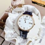 Frederique Constant Classics Mặt Tròn Khảm Trai Dây Da Màu Xanh Lịch Ngày FC-220MPWD3S3