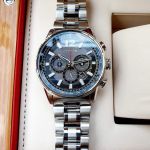 Citizen Nighthawk Eco-Drive Mặt Đen Dây Kim Loại Màu Bạc CA4370-52E