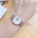 Frederique Constant Art Deco Quartz Mặt Khảm Trai Dây Kim Loại Demi FC-200MPWD2AR2B