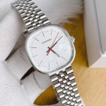 Calvin Klein Squarely Quartz Mặt Vuông Dây Kim Loại Bạc K9Q12136