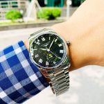 Longines Master Collection Automatic Trăng Sao Mặt Đen Dây Kim Loại Màu Bạc L2.909.4.51.6