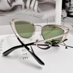Salvatore Ferragamo Kính Mát Mắt Mèo Gọng Kim Loại SF183S 001